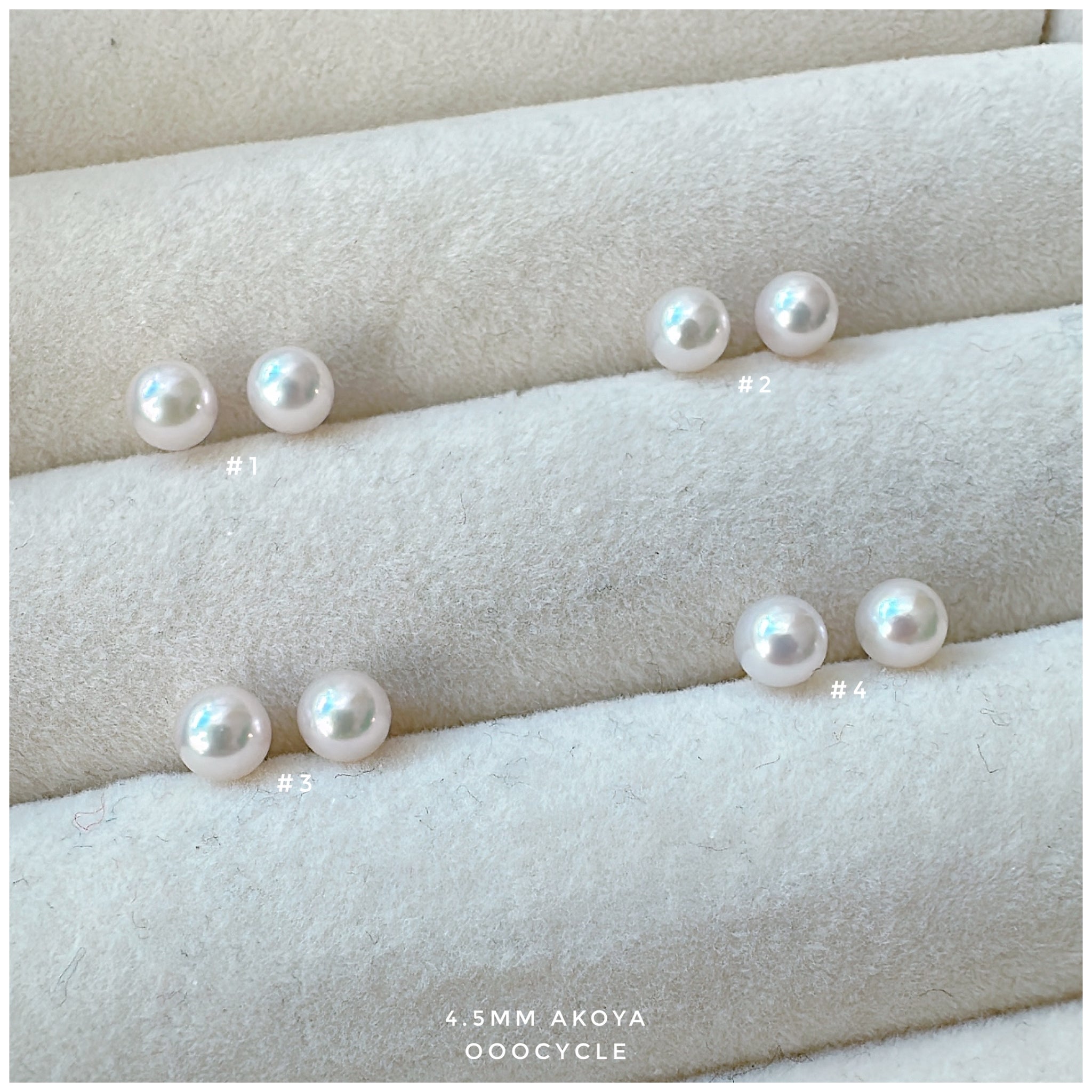 A k o y a W h i t e 日本海水白圓珠 4.5mm
