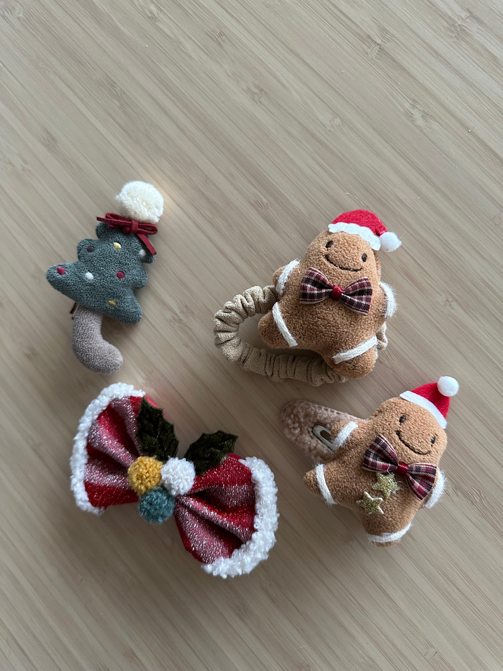 Hair Accessories - Christmasy Clips & Ties