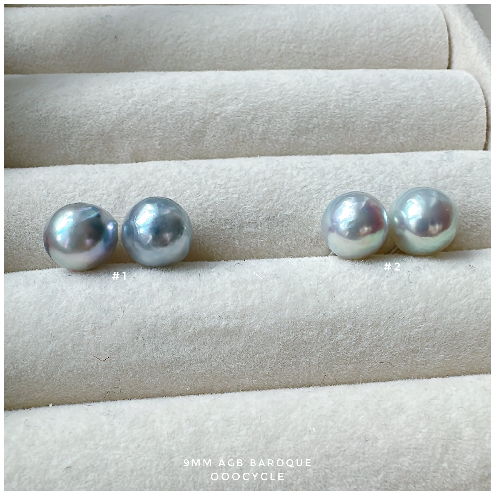 9mm Akoya Grey Blue Baroque 日本灰藍巴洛克珍珠
