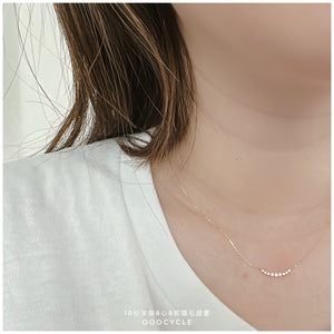 SMILEY 10份笑臉8心8箭鑽石證書頸鏈 Certified 0.10 CT 8 Hearts 8 Cupids