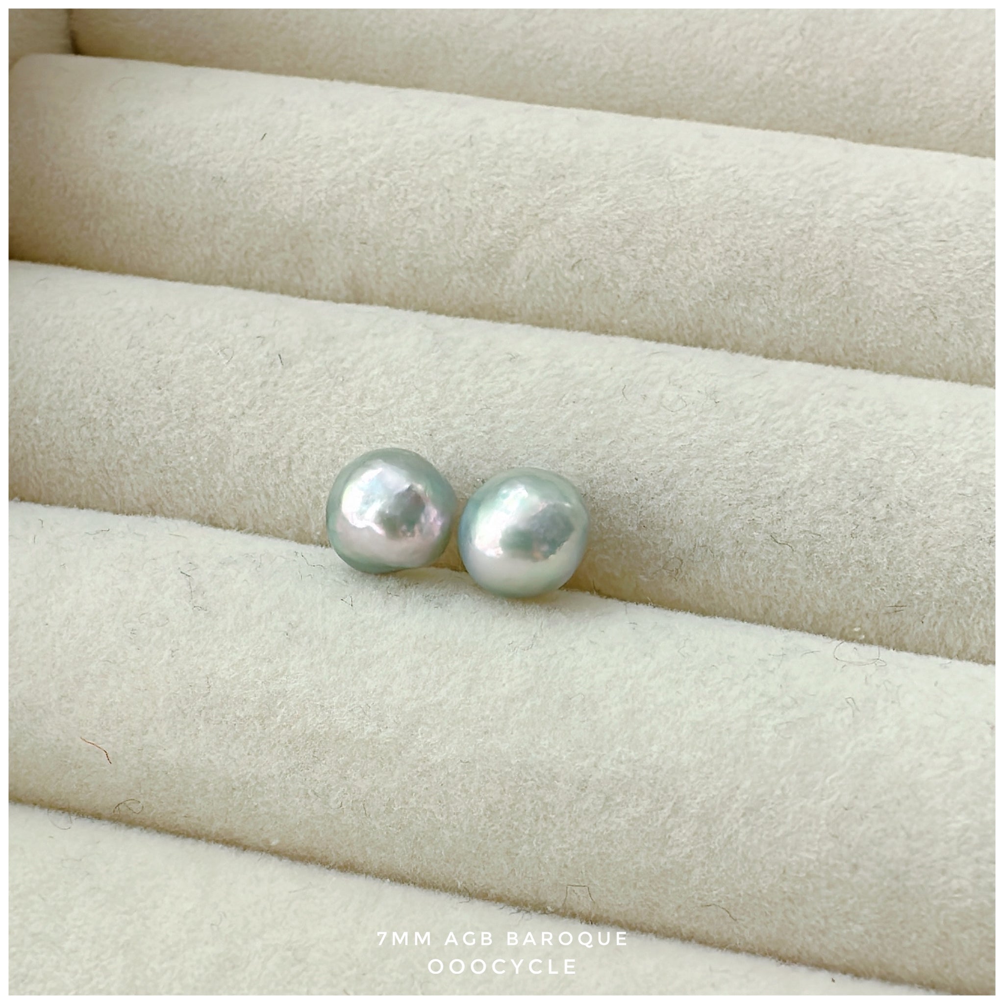7mm Akoya Grey Blue Baroque 日本灰藍巴洛克珍珠