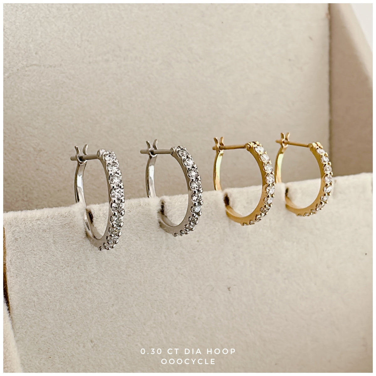 0.30 CT Diamond Hoop 鑽石耳圈