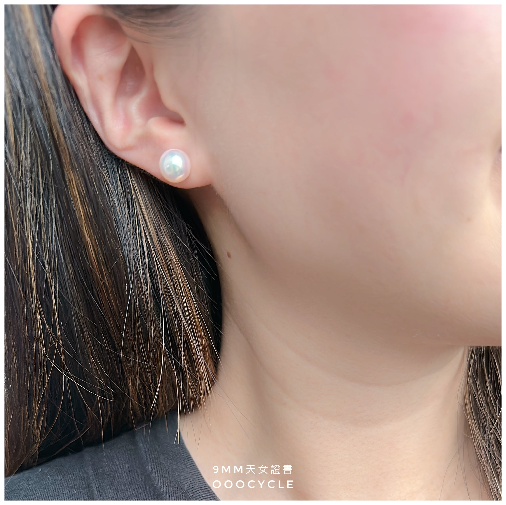 天女證書耳釘 Certified Tennyo Studs 9mm