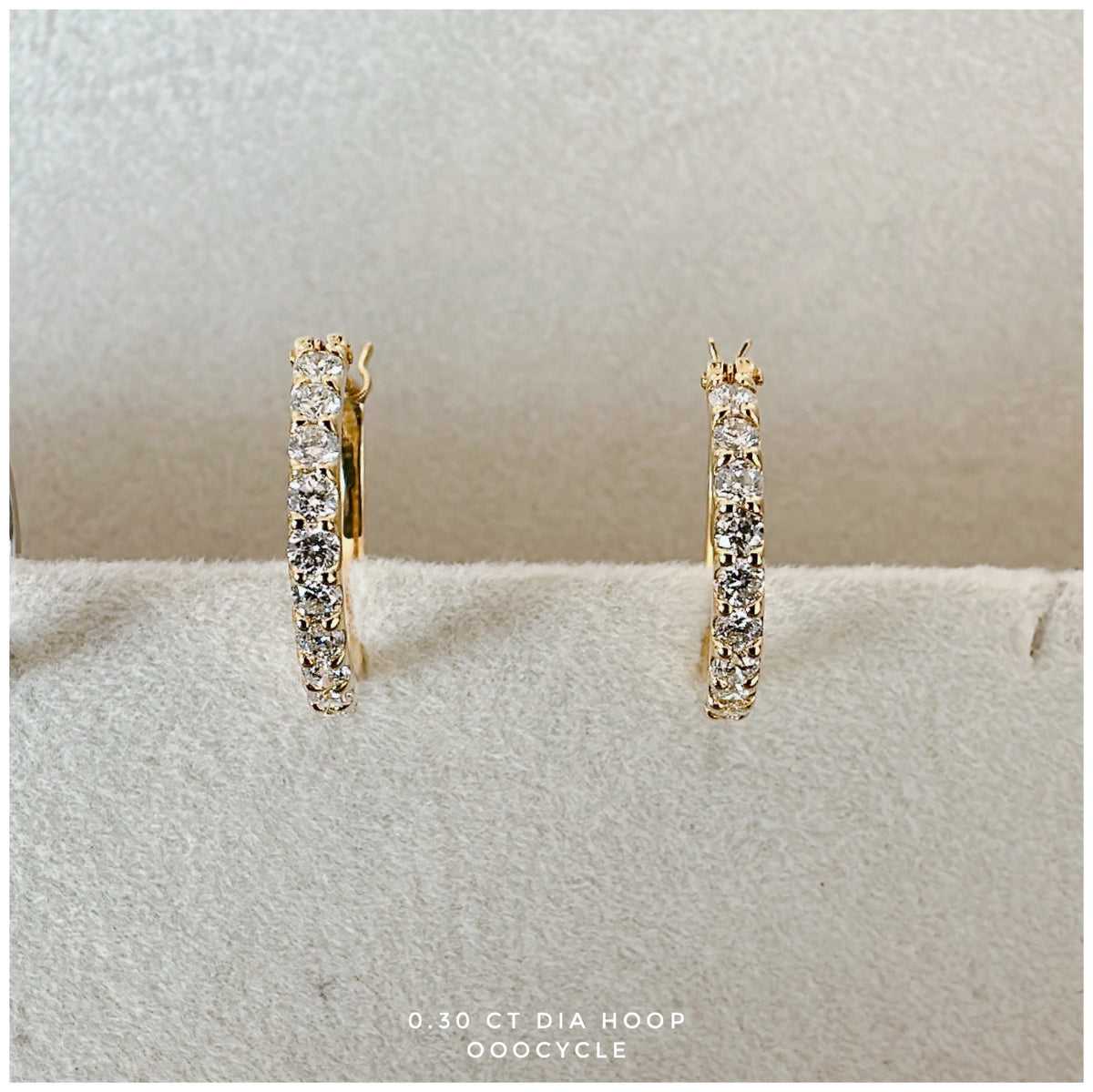 0.30 CT Diamond Hoop 鑽石耳圈