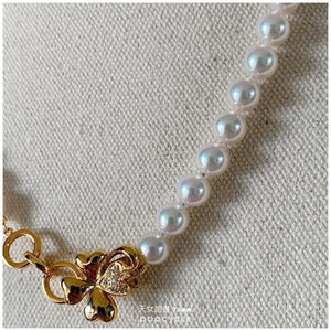 日 本 天 女 證 書 珠 鏈 Tennyo Strand 7.5mm (四葉草金扣 Clover Clasp)