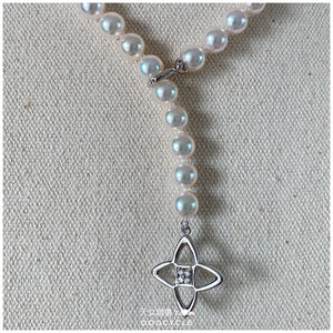 日 本 天 女 證 書 珠 鏈 Tennyo Strand 7.5mm (花花銀扣 Flower Clasp)
