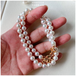 日 本 天 女 證 書 珠 鏈 Tennyo Strand 7.5mm (四葉草金扣 Clover Clasp)