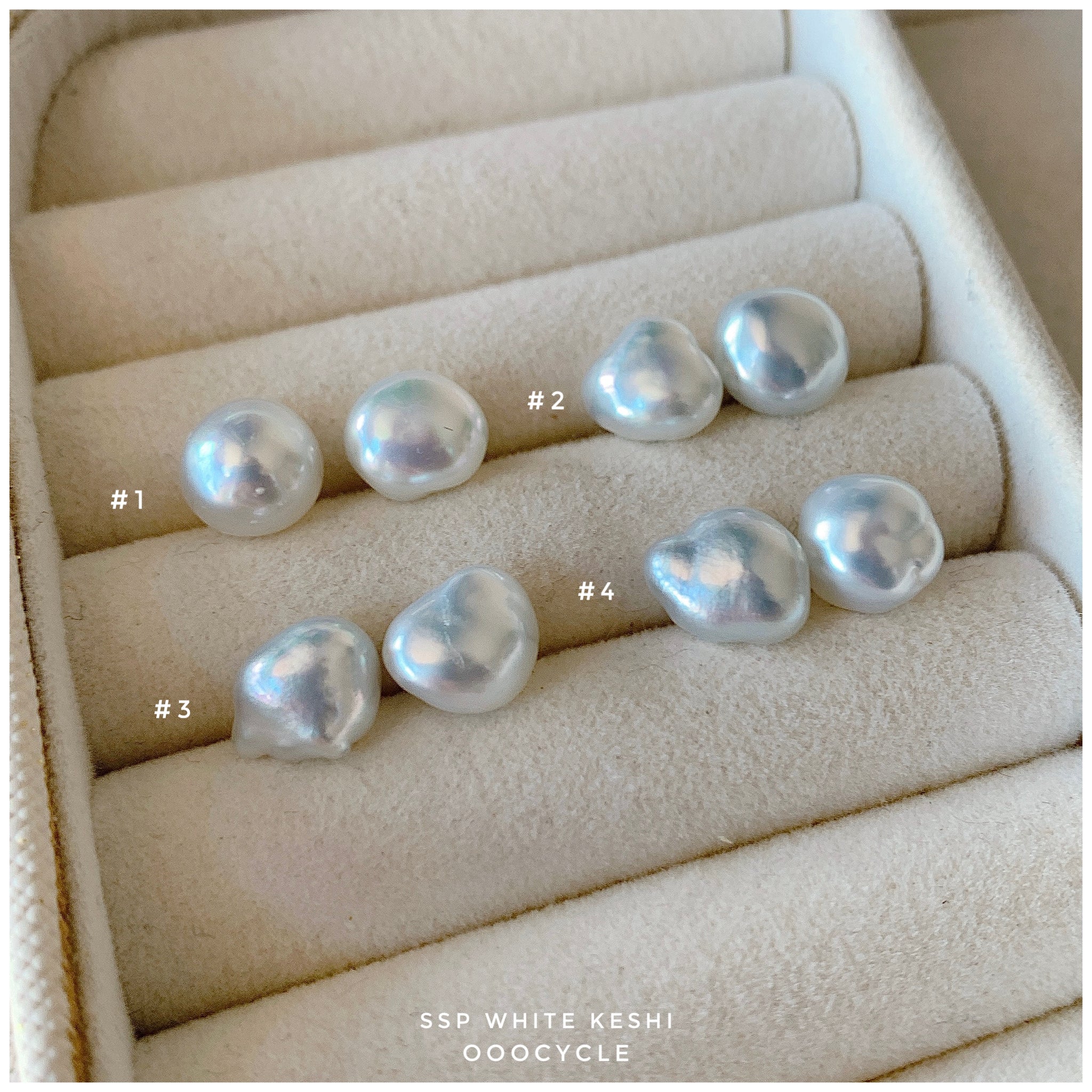 SSP White Keshi 無核南洋白珠 8mm