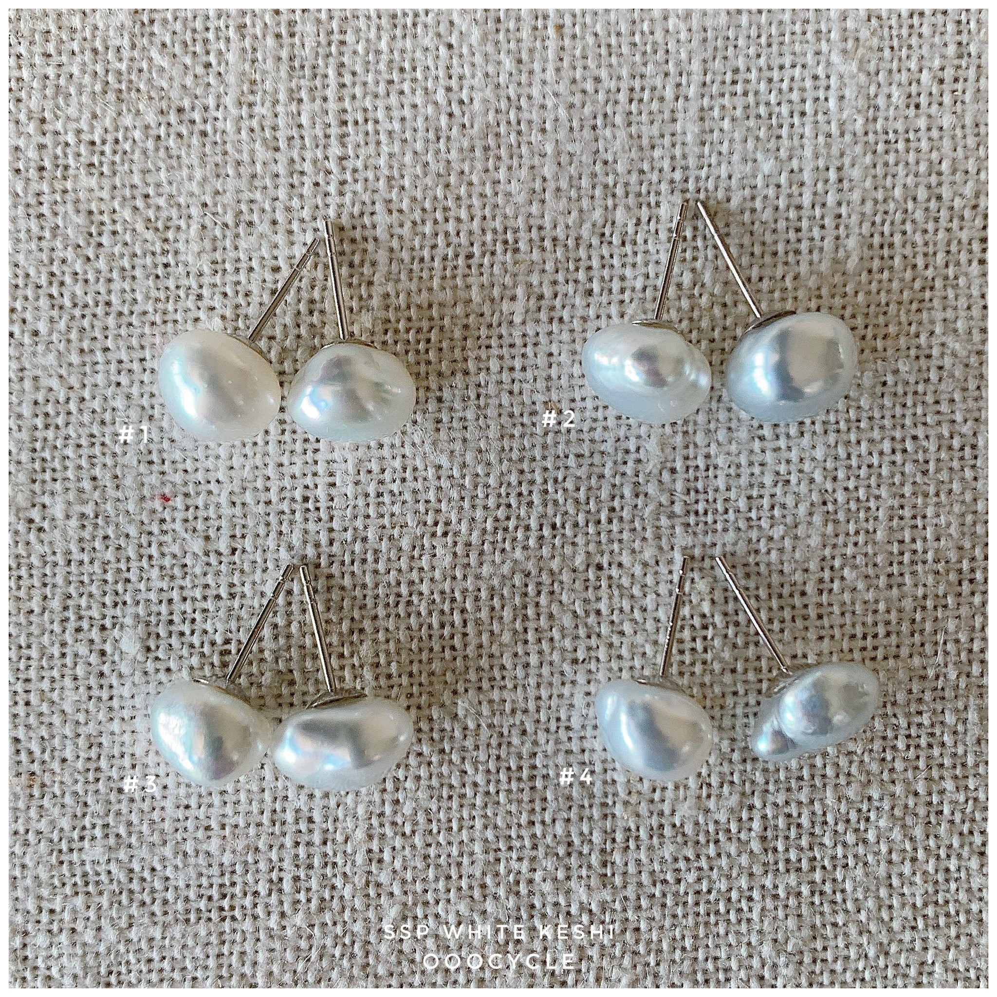 SSP White Keshi 無核南洋白珠 8mm