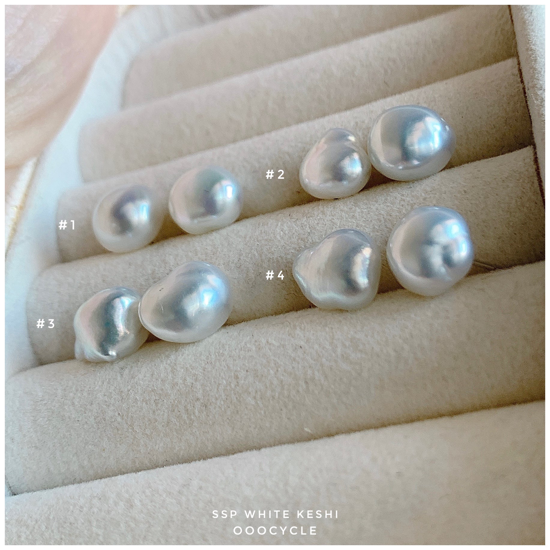 SSP White Keshi 無核南洋白珠 8mm
